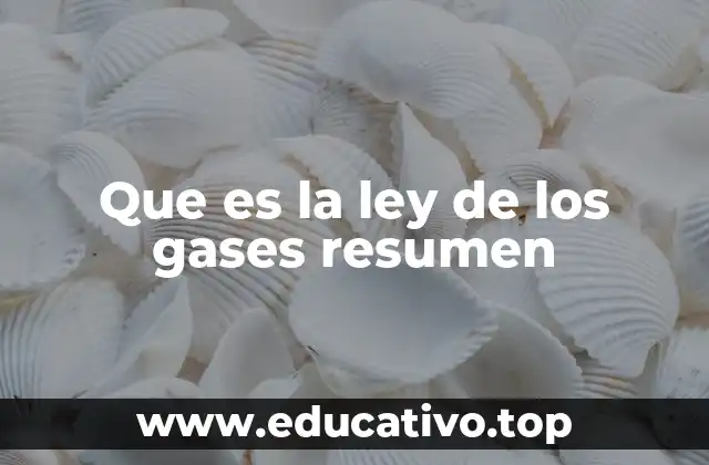 Que es la ley de los gases resumen