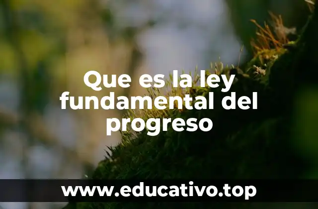 Que es la ley fundamental del progreso