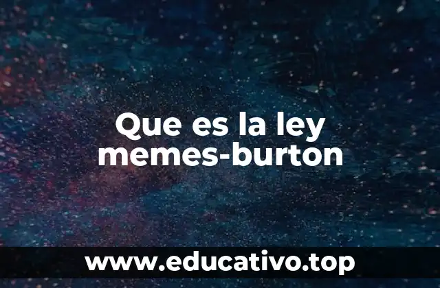 Que es la ley memes-burton
