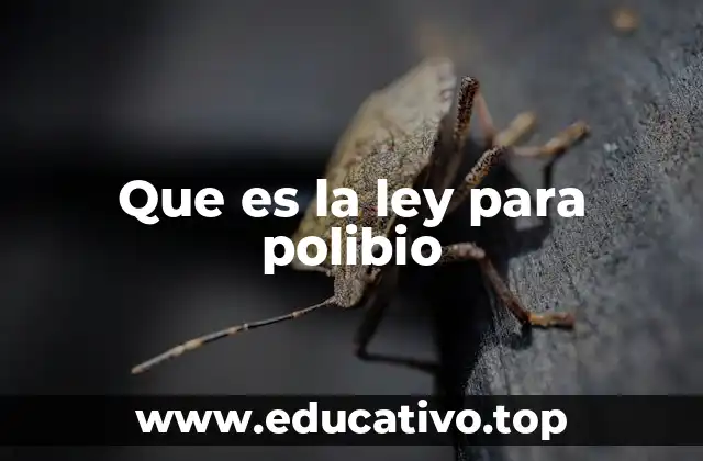 Que es la ley para polibio