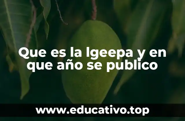 Que es la lgeepa y en que año se publico