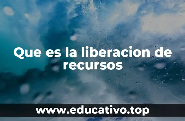 Que es la liberacion de recursos