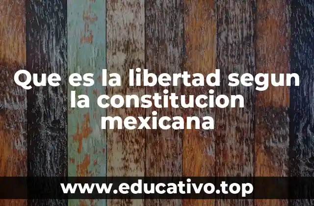 Que es la libertad segun la constitucion mexicana