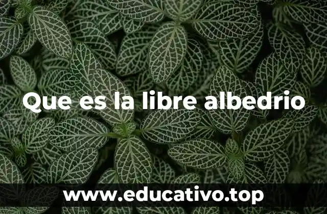 Que es la libre albedrio