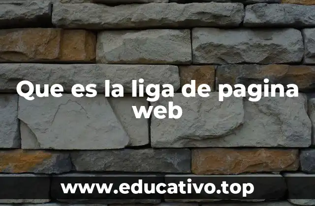 Que es la liga de pagina web