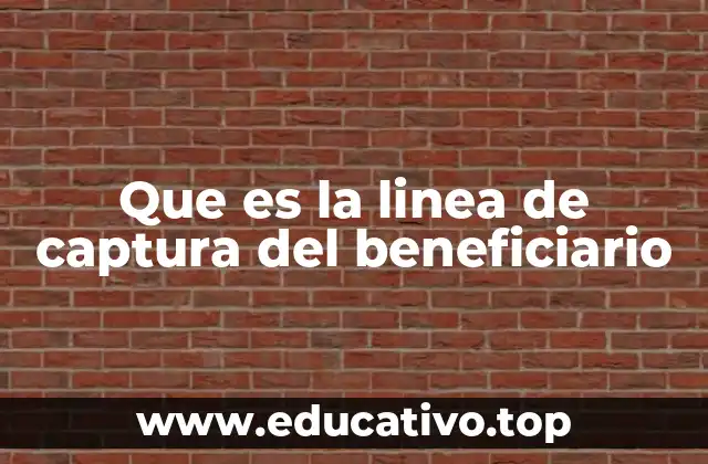 Que es la linea de captura del beneficiario