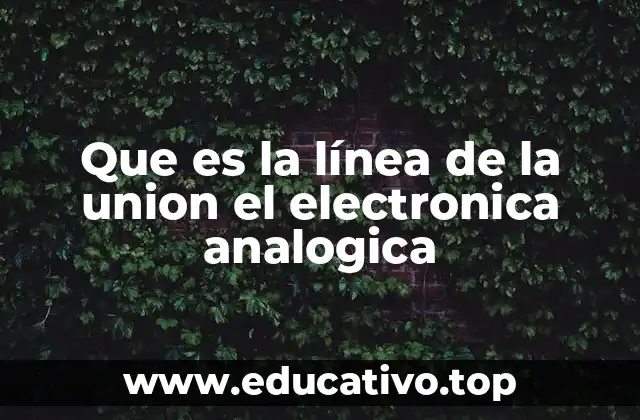 Que es la línea de la union el electronica analogica