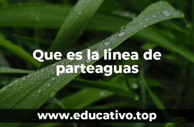 ¿Cómo se forma una línea de parteaguas?