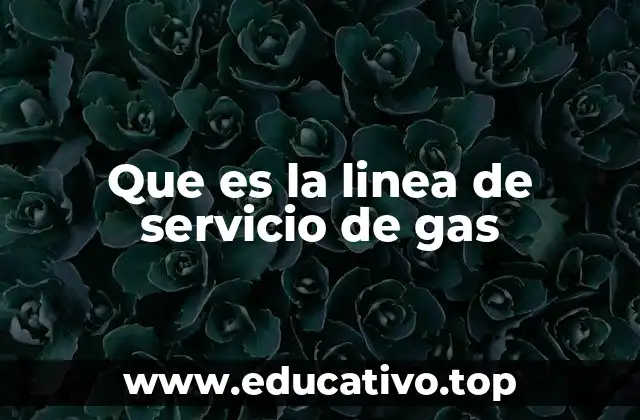 Que es la linea de servicio de gas
