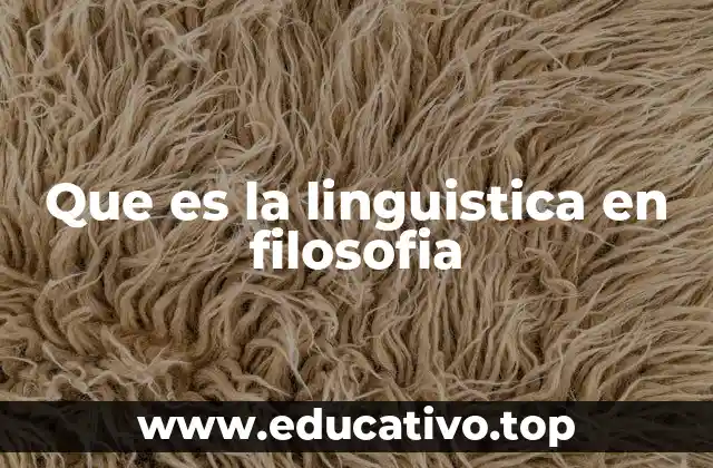 La filosofía como herramienta para comprender el lenguaje