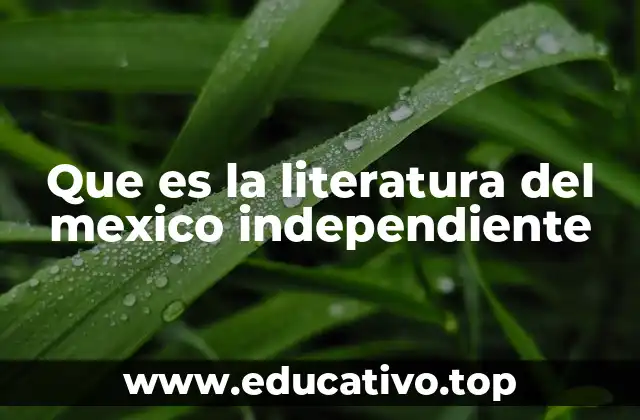 Que es la literatura del mexico independiente