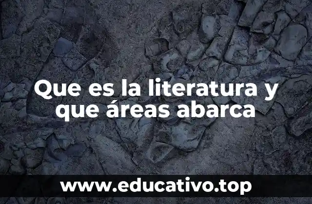 Que es la literatura y que áreas abarca