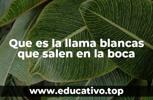 Que es la llama blancas que salen en la boca