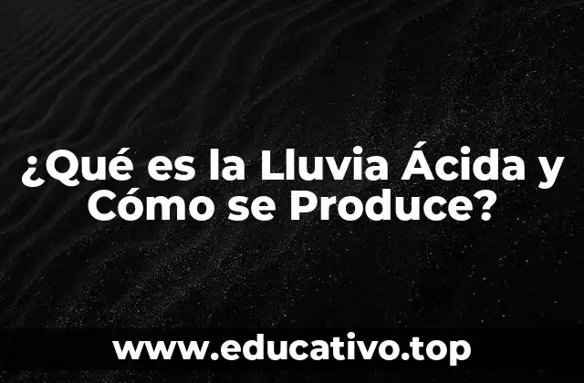 ¿Qué es la Lluvia Ácida y Cómo se Produce?