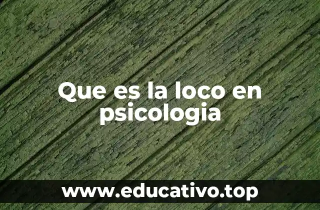 Que es la loco en psicologia