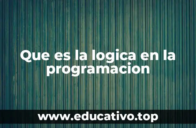 Que es la logica en la programacion