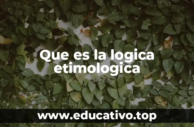 Que es la logica etimologica