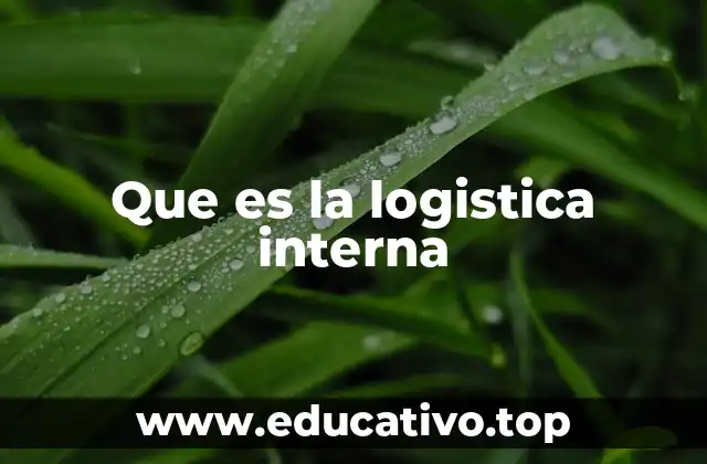 Que es la logistica interna