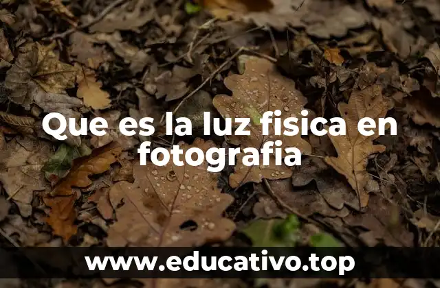 Que es la luz fisica en fotografia