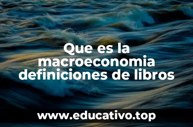 Que es la macroeconomia definiciones de libros