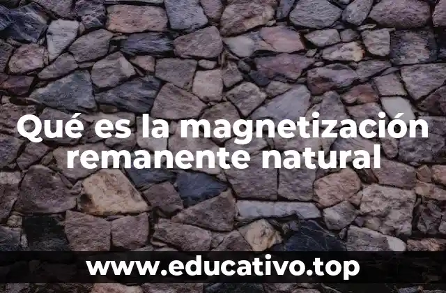 Qué es la magnetización remanente natural