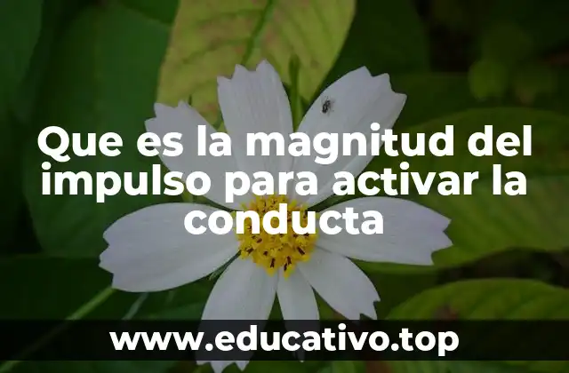 Que es la magnitud del impulso para activar la conducta