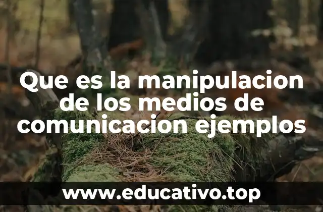 Que es la manipulacion de los medios de comunicacion ejemplos