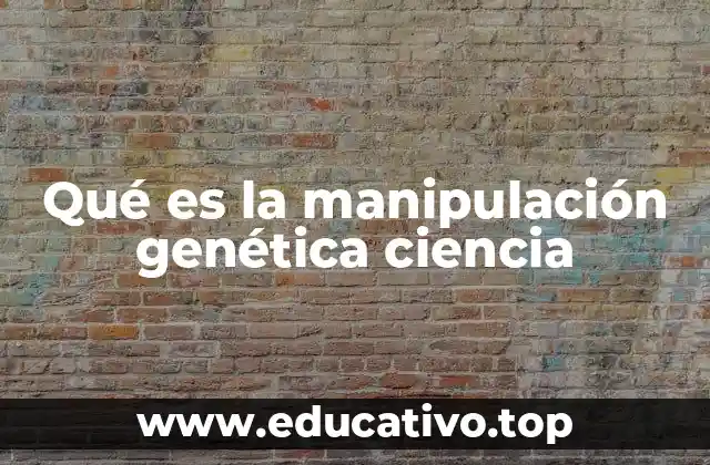 Qué es la manipulación genética ciencia