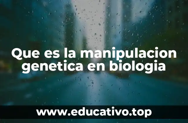 Que es la manipulacion genetica en biologia