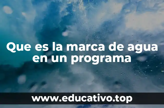 Que es la marca de agua en un programa