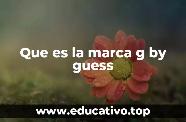 Que es la marca g by guess