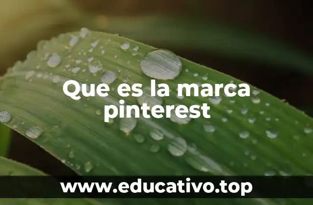 Que es la marca pinterest