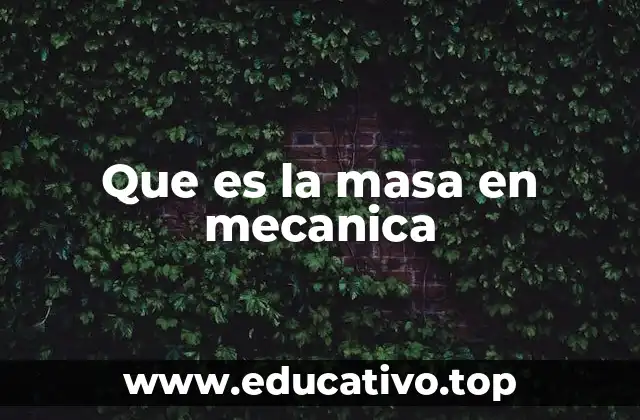 Que es la masa en mecanica