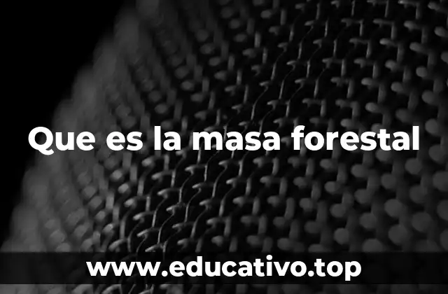 Que es la masa forestal