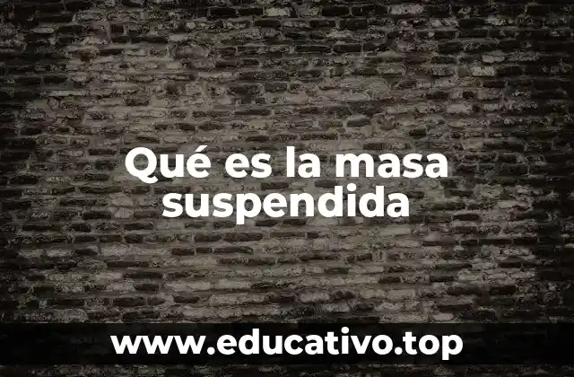 Qué es la masa suspendida