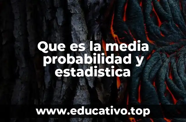 Que es la media probabilidad y estadistica