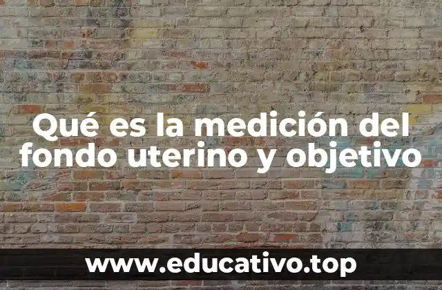 Qué es la medición del fondo uterino y objetivo