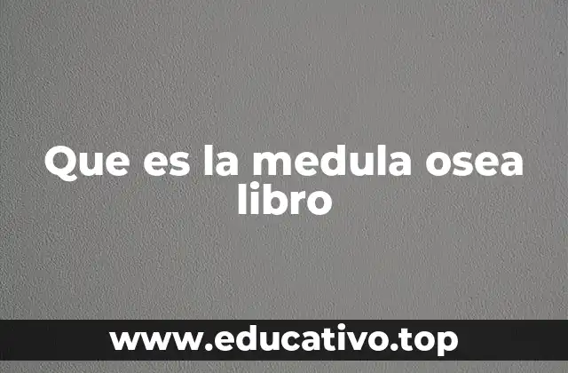 Que es la medula osea libro