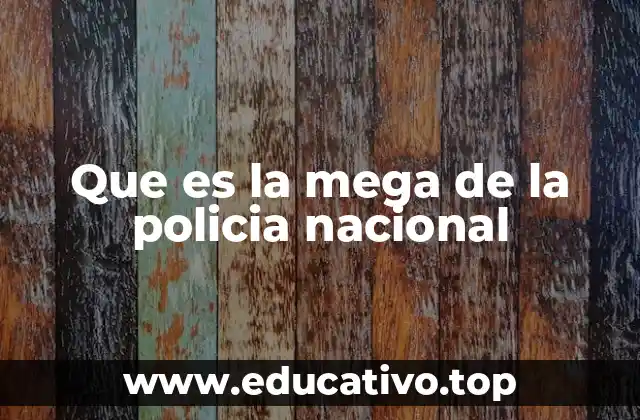 Que es la mega de la policia nacional