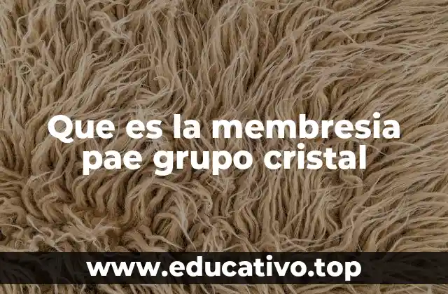 Que es la membresia pae grupo cristal