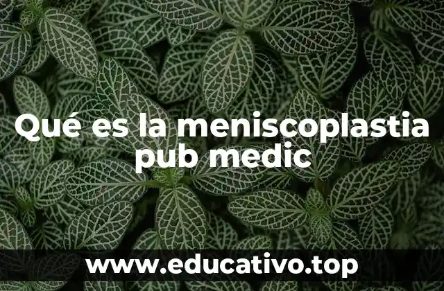 Qué es la meniscoplastia pub medic