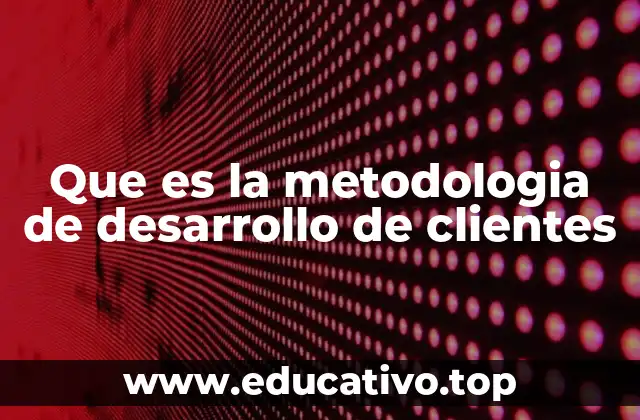 Que es la metodologia de desarrollo de clientes
