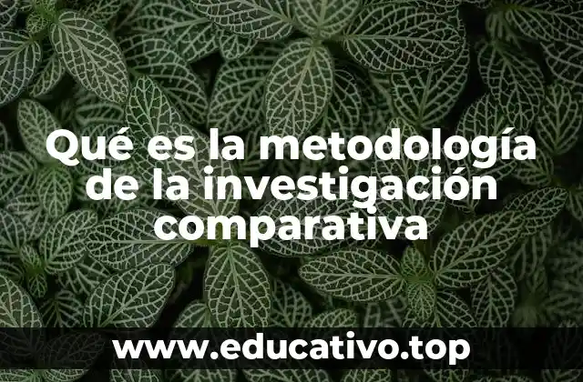 Qué es la metodología de la investigación comparativa