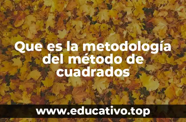 Que es la metodología del método de cuadrados