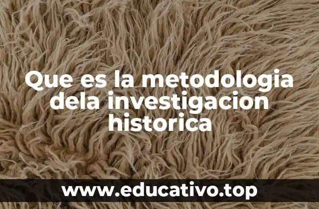 Que es la metodologia dela investigacion historica
