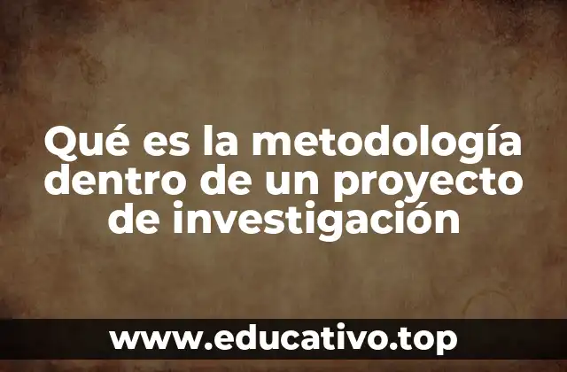 Qué es la metodología dentro de un proyecto de investigación