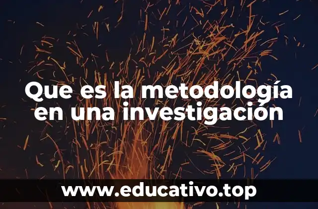 Que es la metodología en una investigación