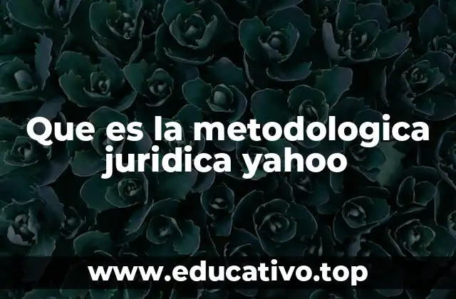 Que es la metodologica juridica yahoo