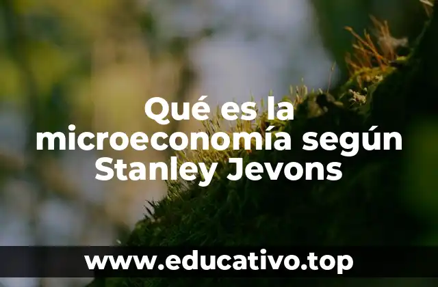 Qué es la microeconomía según Stanley Jevons