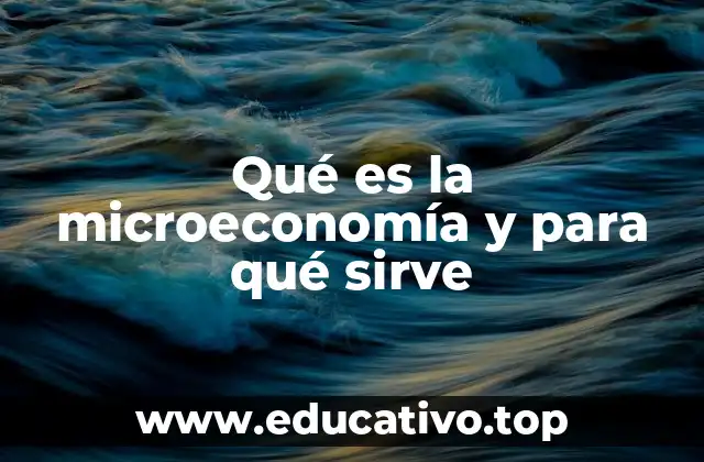Qué es la microeconomía y para qué sirve